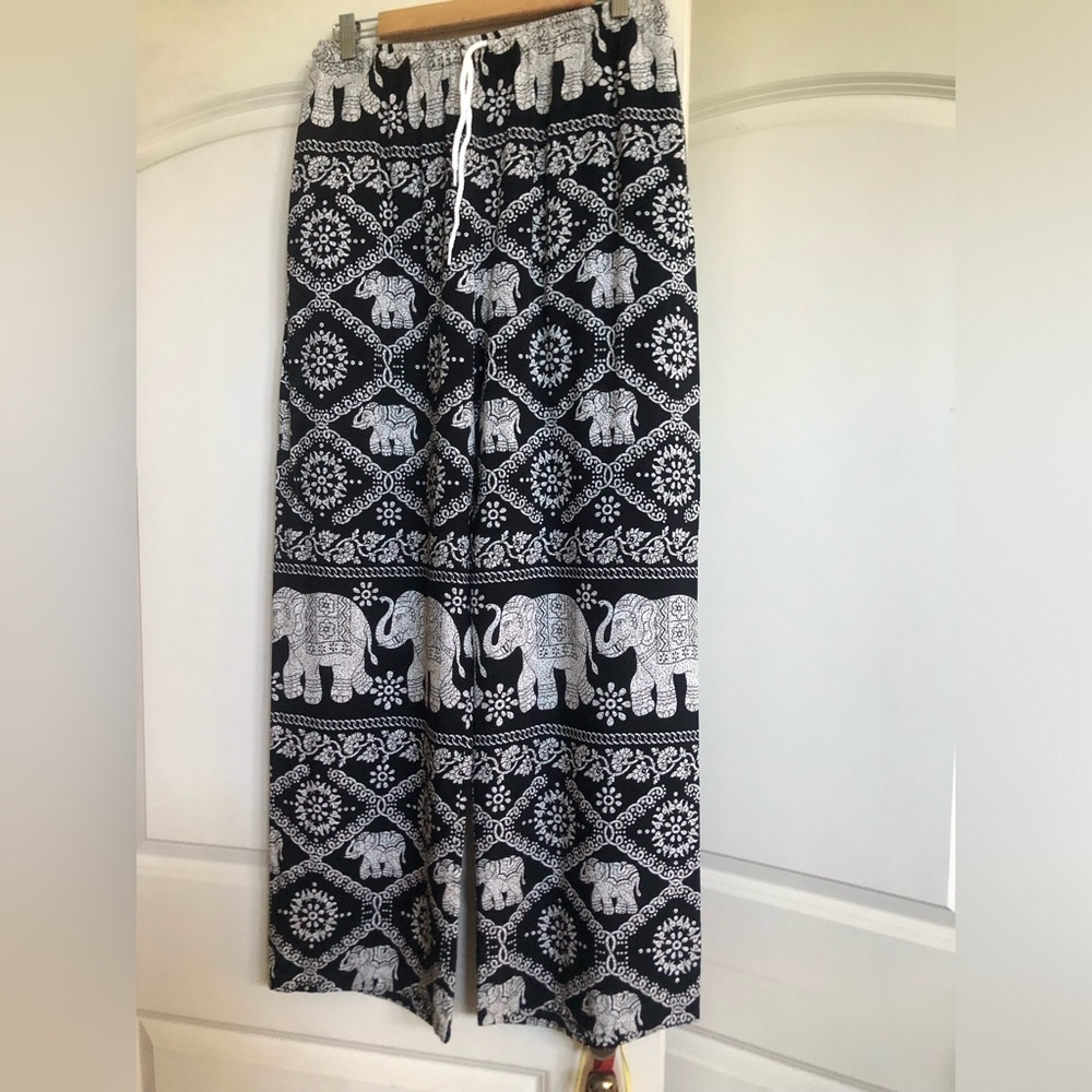 Slouchy pull on Indian print lounge Pants.